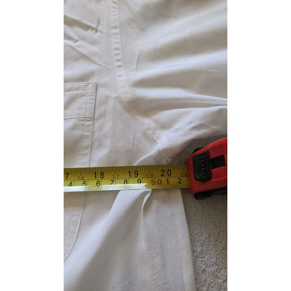 Chic Schooners White Rockabilly 70s Vintage Made in Macau Button Down, Size 14 - Picture 6 of 7